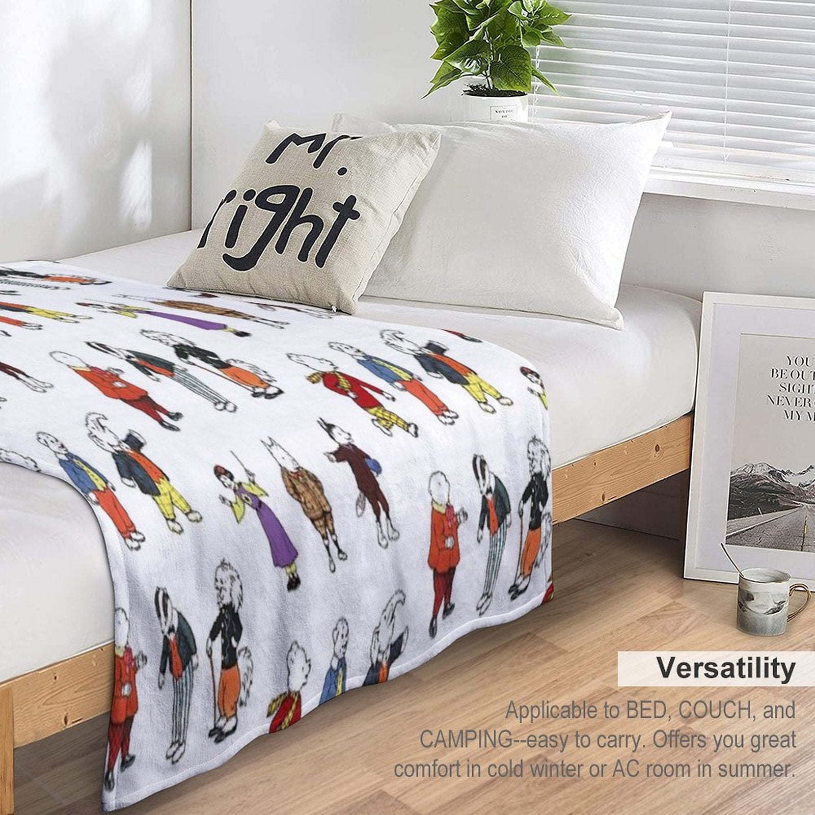 Rupert Bear And Friends Anti-pilling Throw Blanket