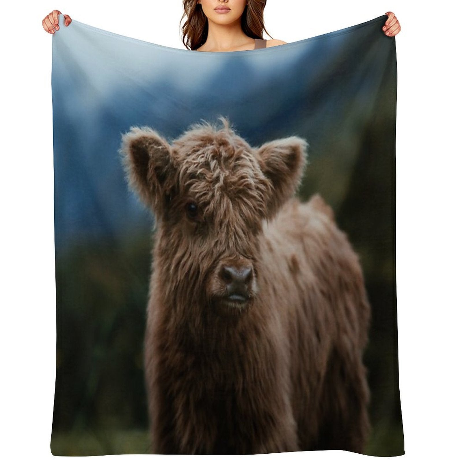 Baby Highland Cow Durable Throw Blanket