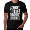 Straight Outta High School Graduation Class Of 2025 Grad  Graphic-printed T-Shirt