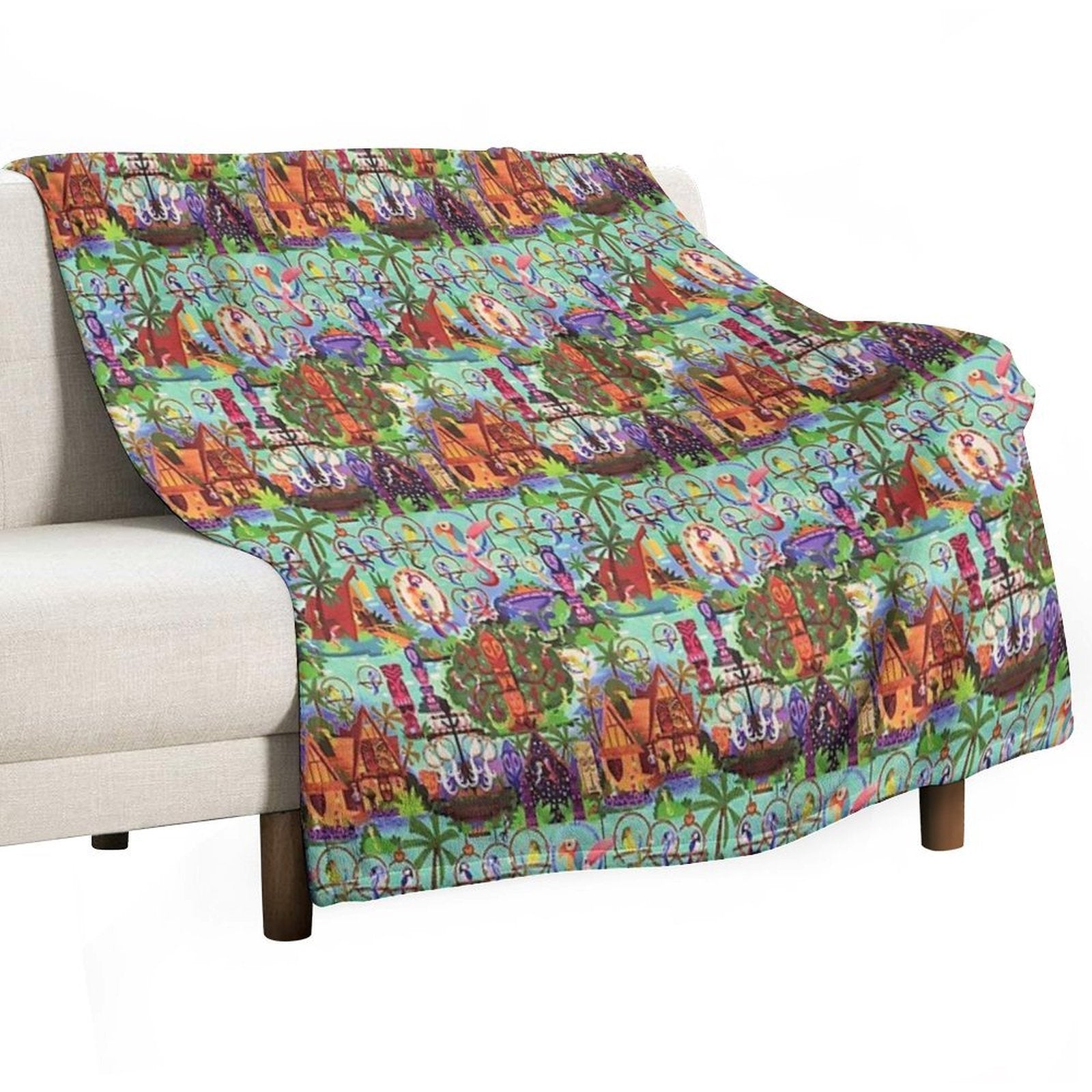 The ORIGINAL Enchanted Tiki Room Collage Gift-ready Throw Blanket