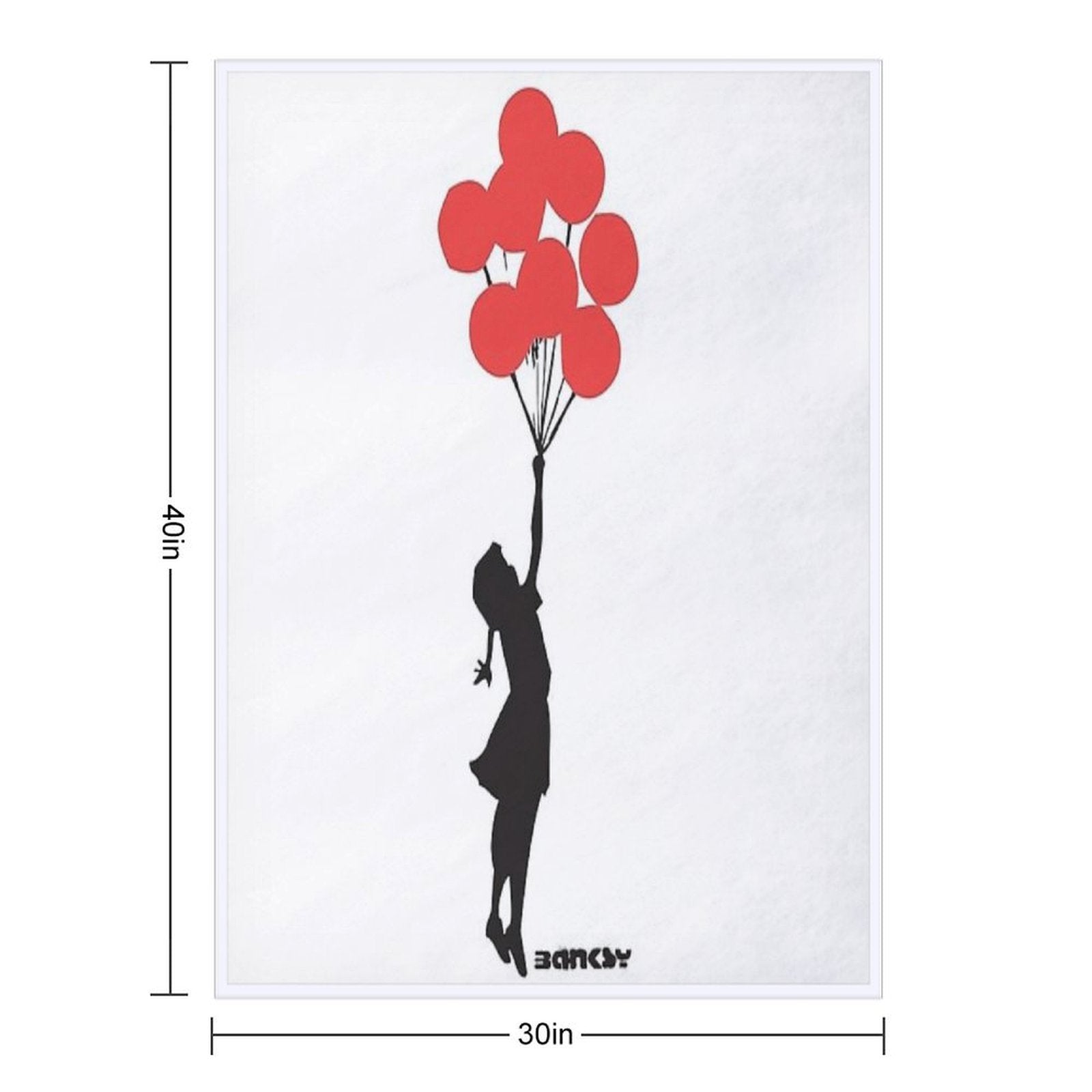 Banksy - Balloon Girl Anti-pilling Throw Blanket