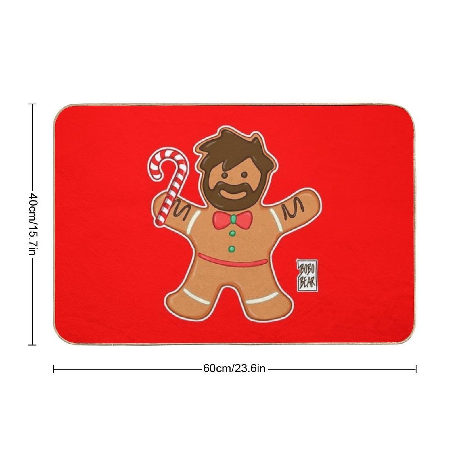 GINGERBREAD BEAR  Long-Lasting Bath Mat