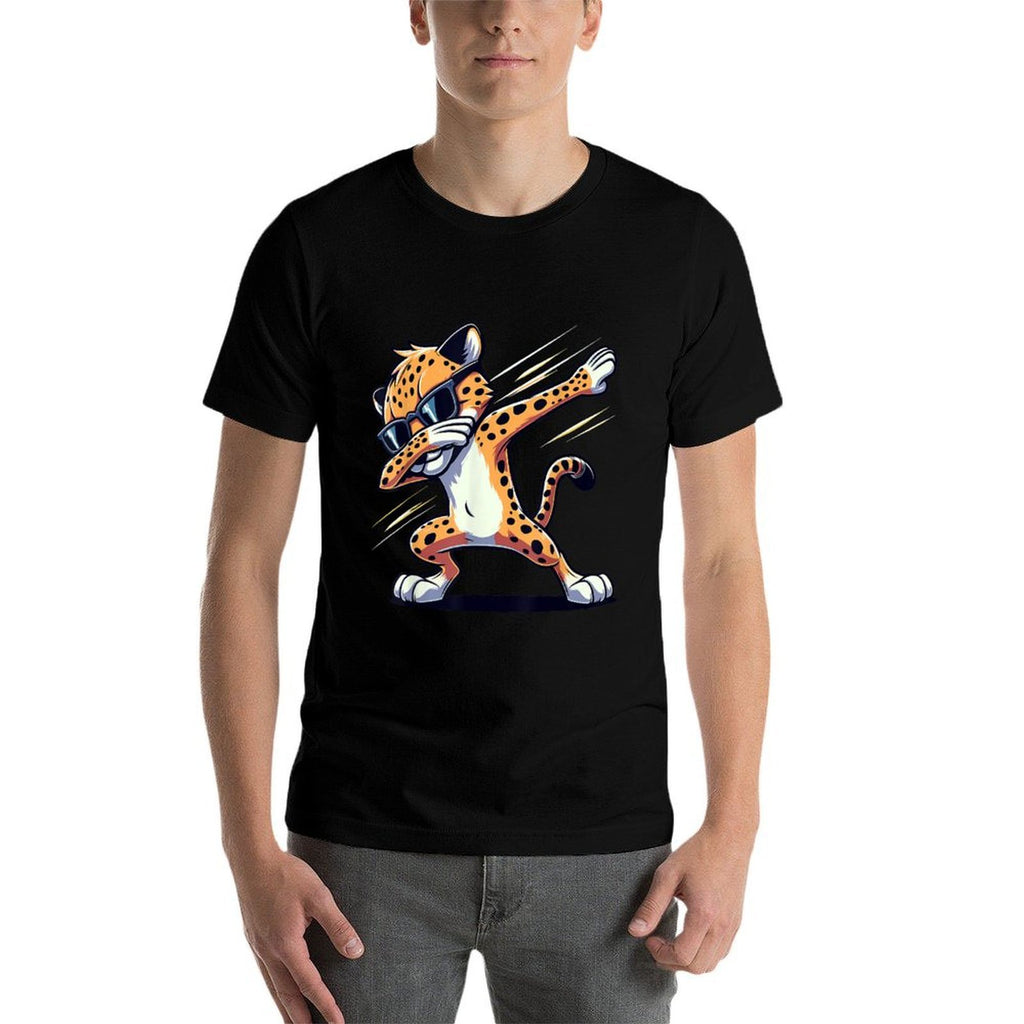 Dabbing Cheetah Sunglasses Cheetah Animal  Graphic-printed T-Shirt