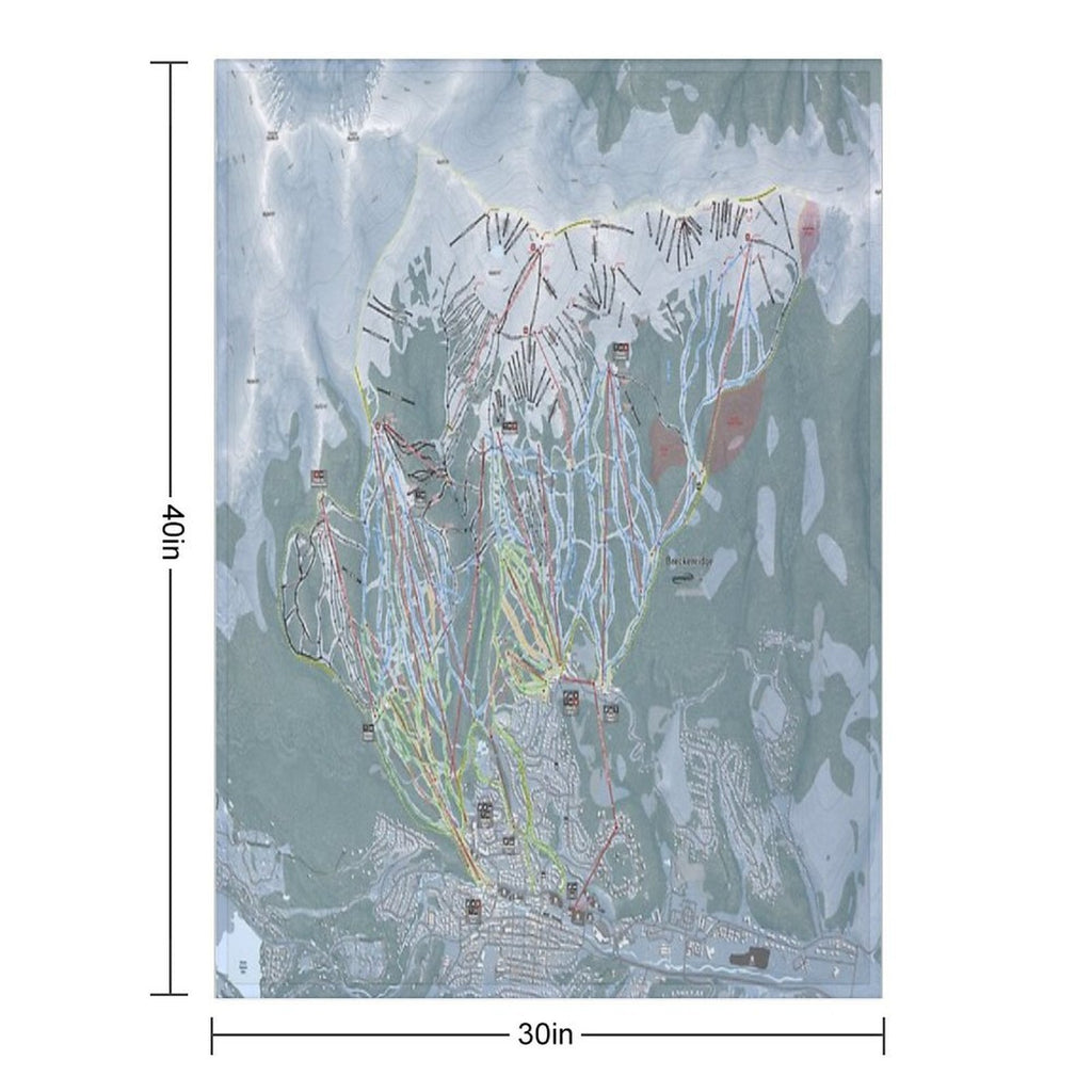Breckenridge Resort Trail Map Wrinkle-free Throw Blanket