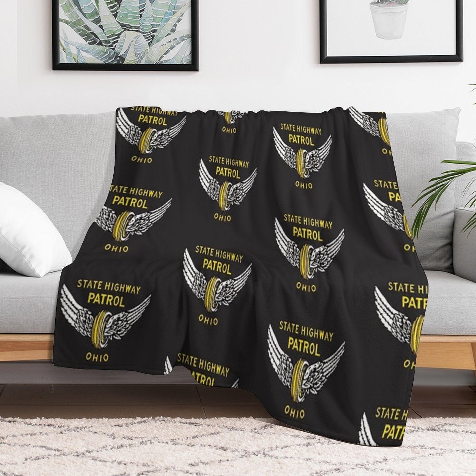 Ohio Highway Patrol Wrinkle-free Throw Blanket