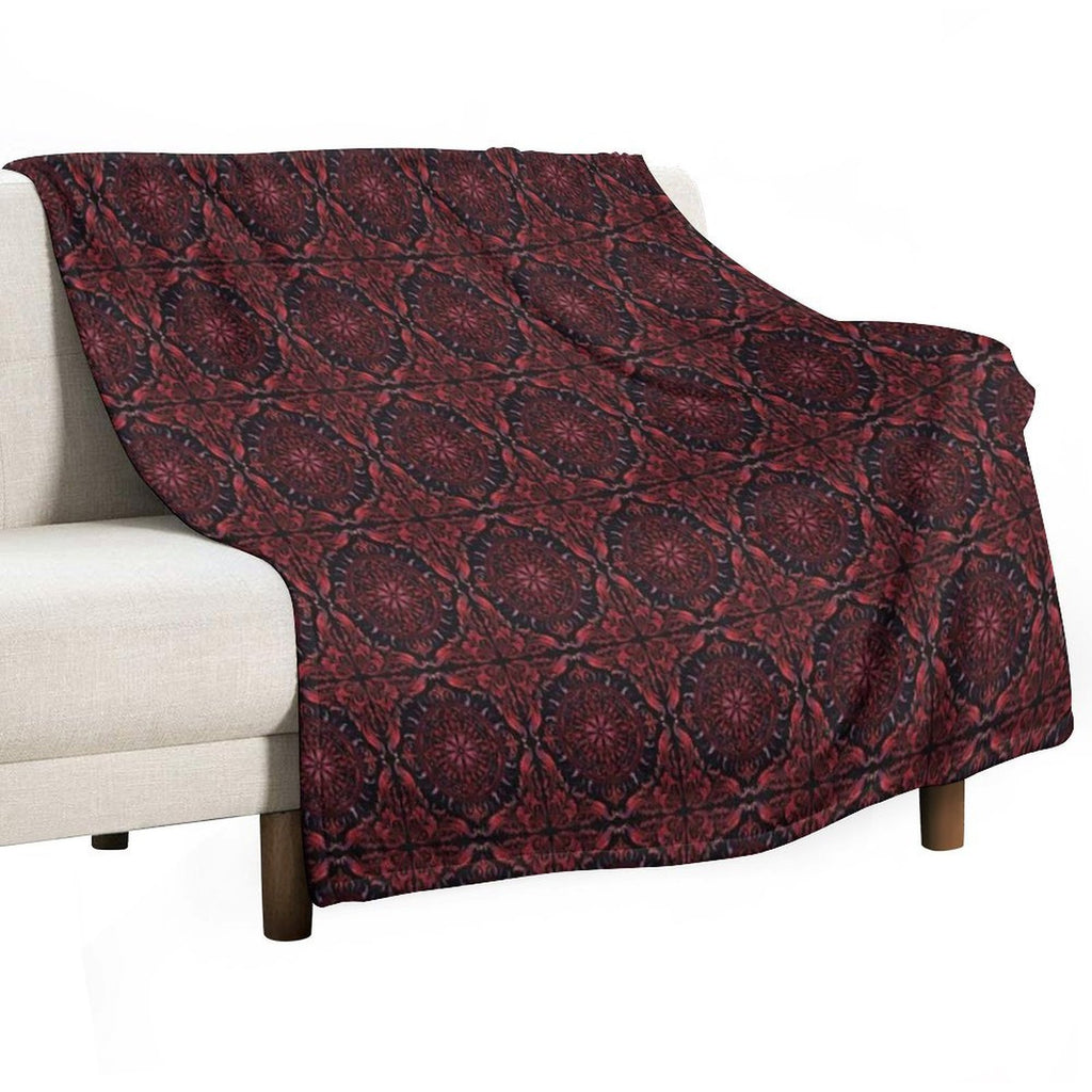 Gothic Vampire Pattern Sustainable Throw Blanket