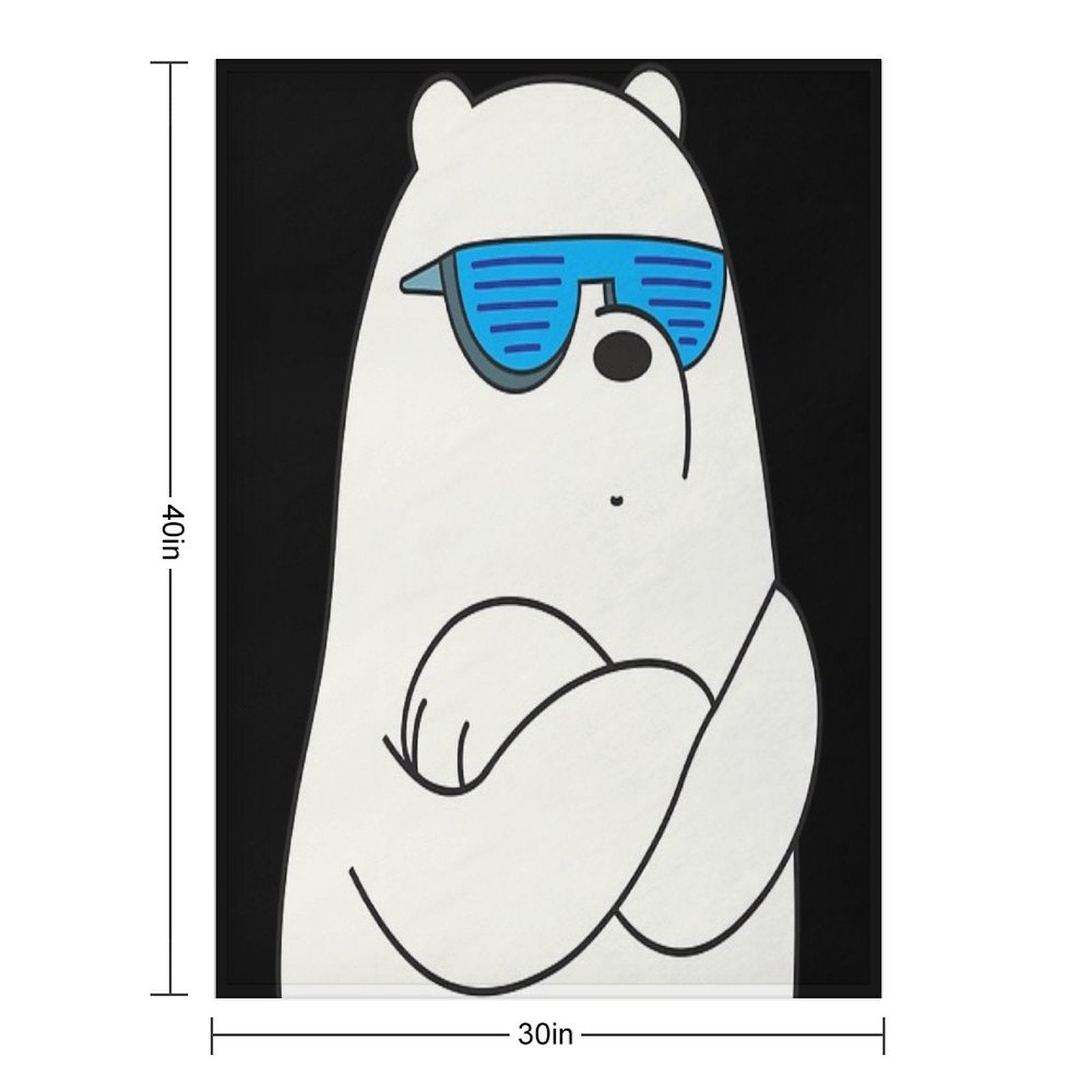 Ice Bear Travel-friendly Throw Blanket