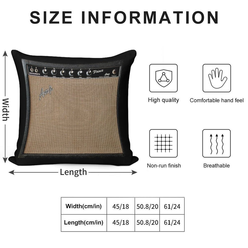 Guitar AmplifierAmp Great for MusicianGuitar Player! Soft Skin-Friendly Throw Pillow