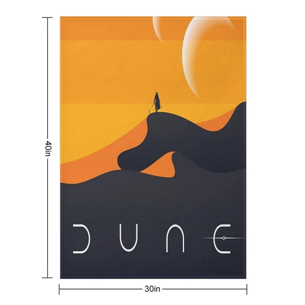Dune 2021, Arrakis Poster Eco-conscious Throw Blanket