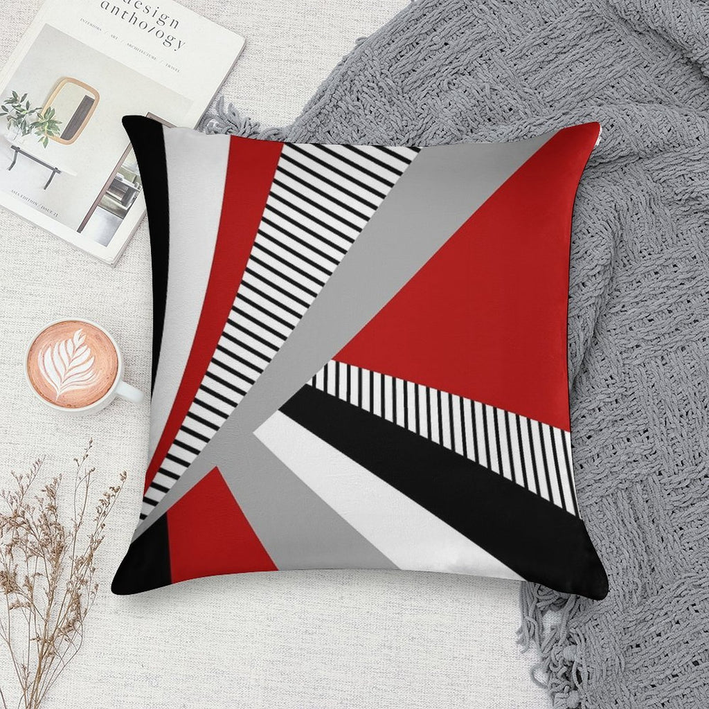 Colorful Geometry Soft Washable Throw Pillow