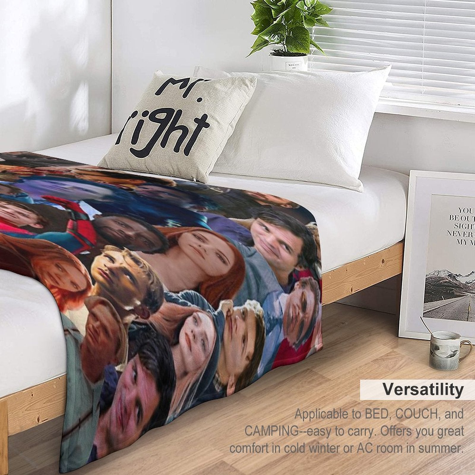 A. Assemble Photo Collage Eco-conscious Throw Blanket