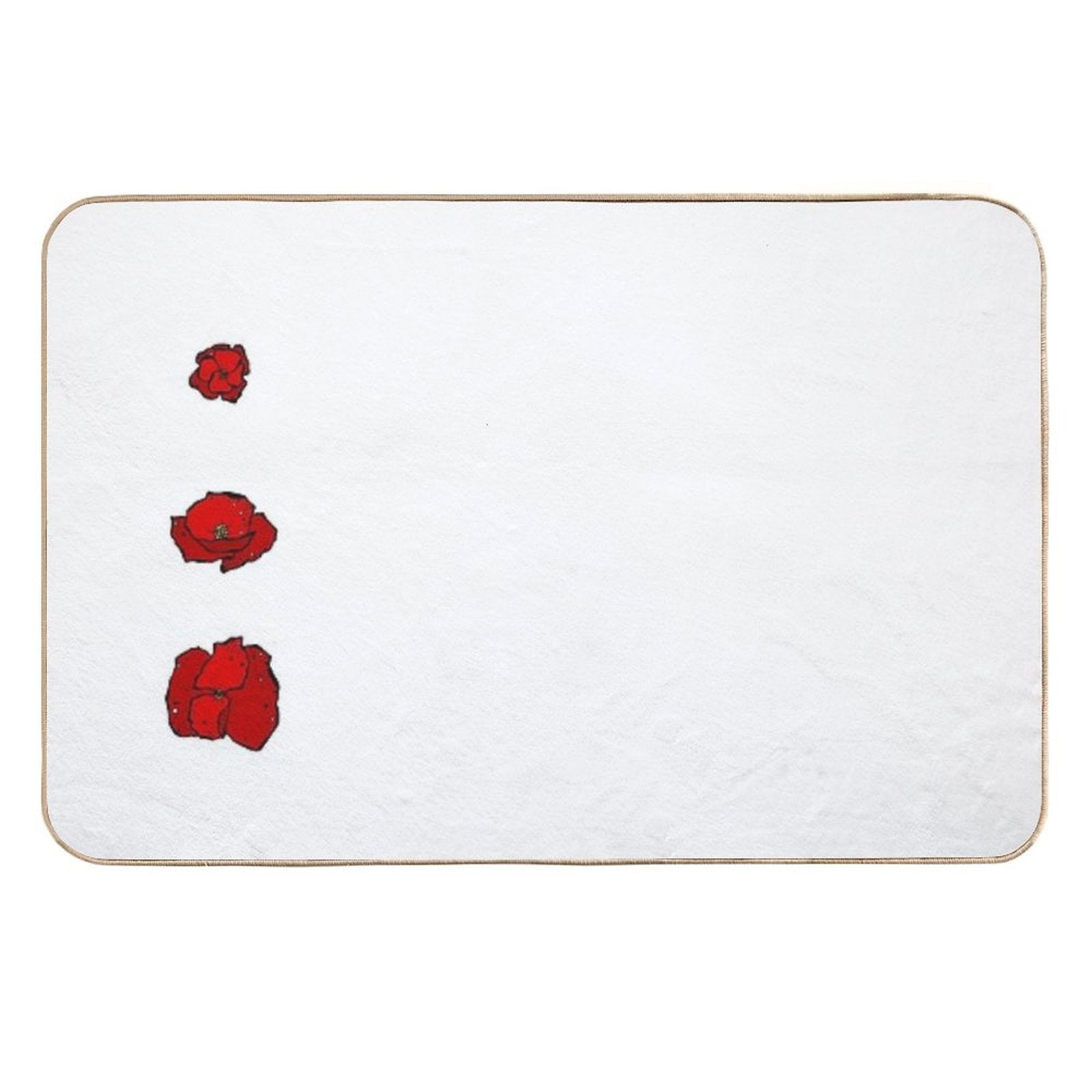Poppies, Poppies, Poppies!  High-Traffic Bath Mat
