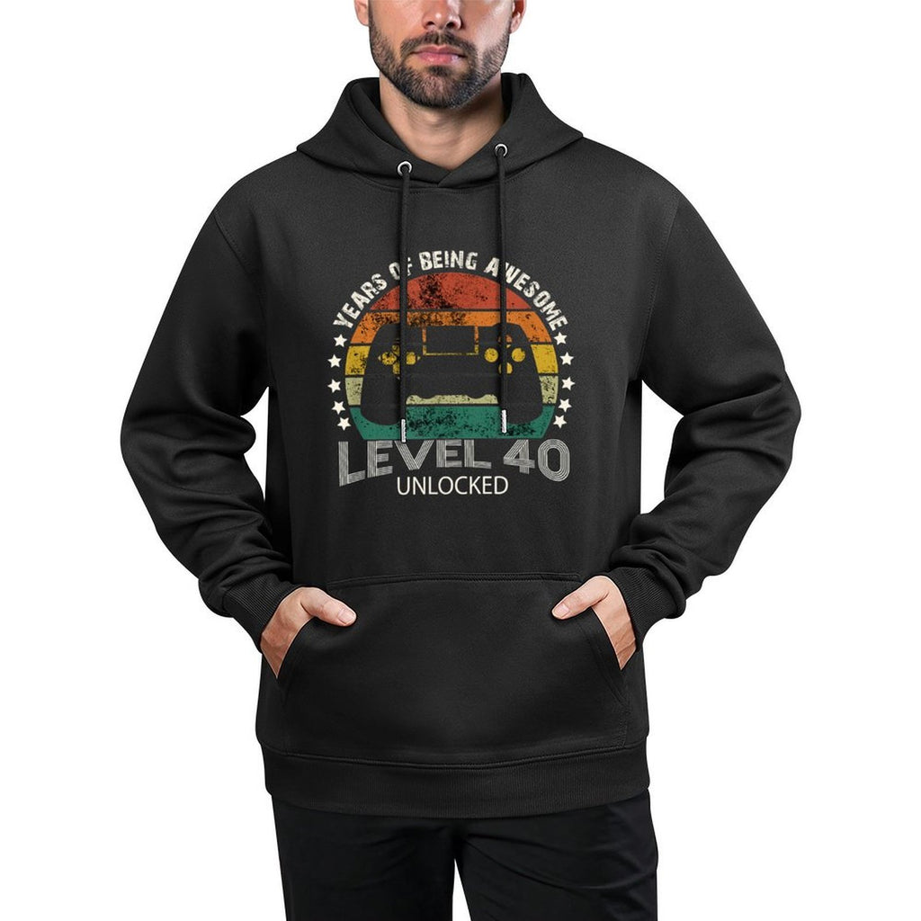 Best Level 40 Unlocked Awesome 40th Birthday Gift Men Women Easy Care Hoodie