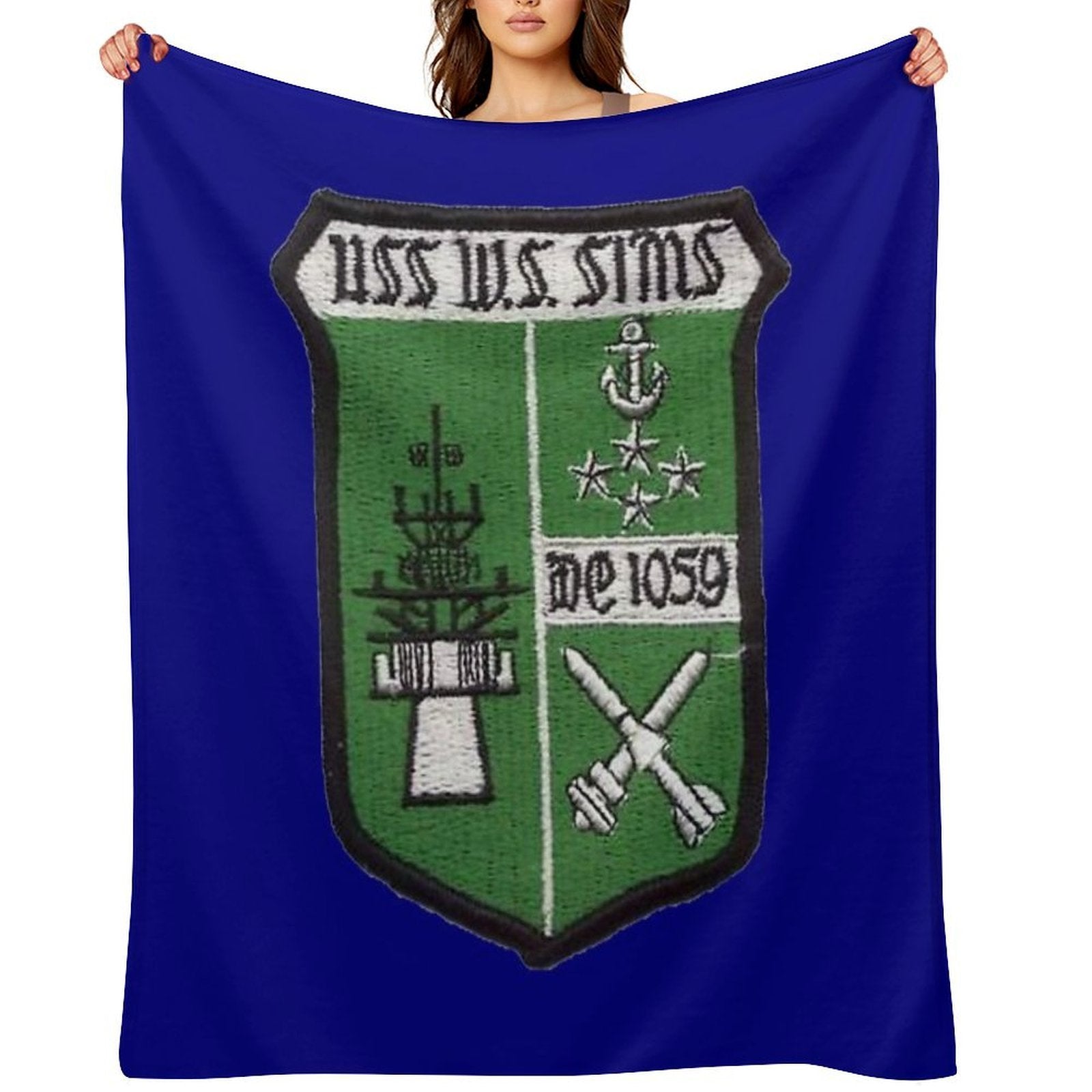 USS W. S. SIMS (DE-1059) SHIP'S STORE Quick-dry Throw Blanket