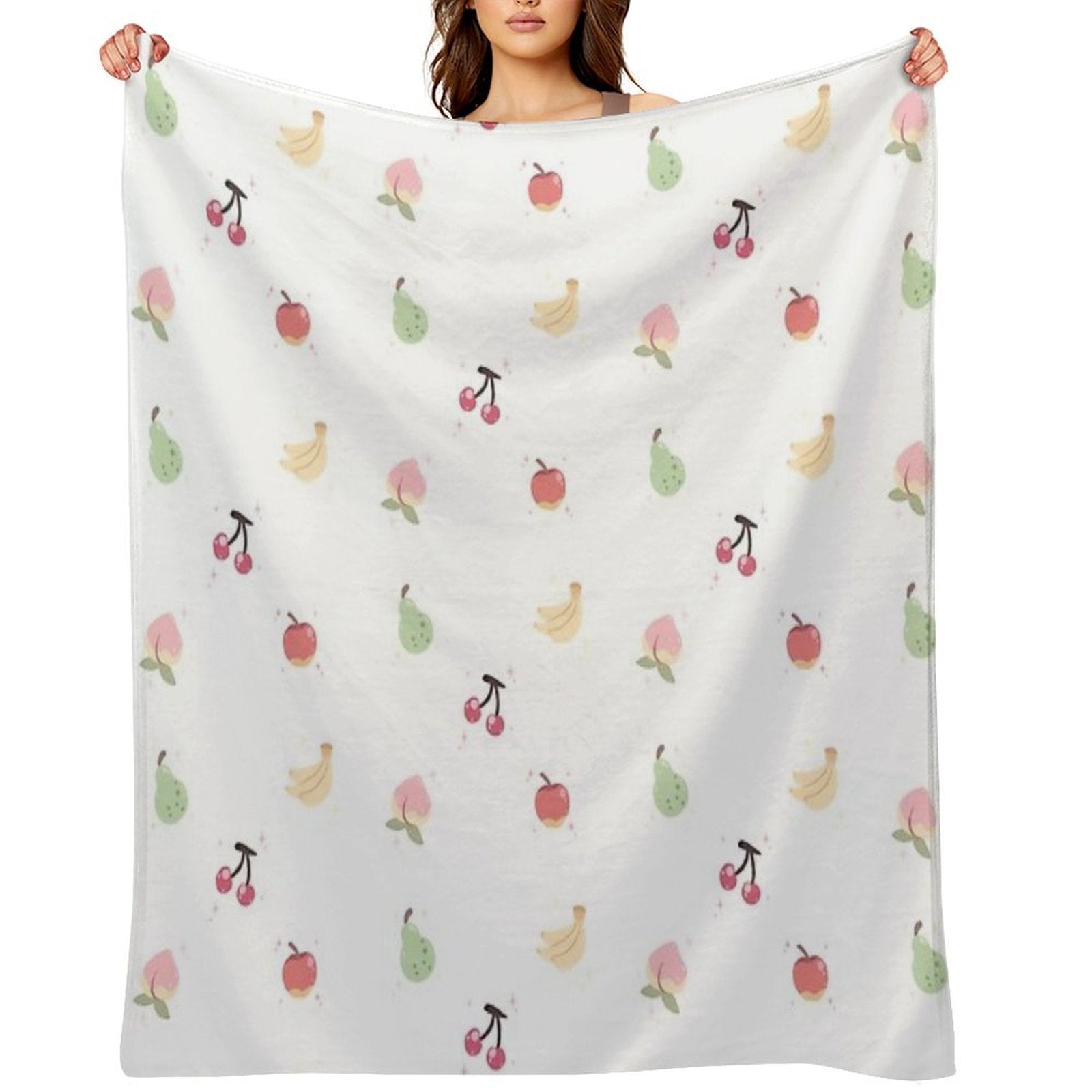Cute Fruits Plush Throw Blanket