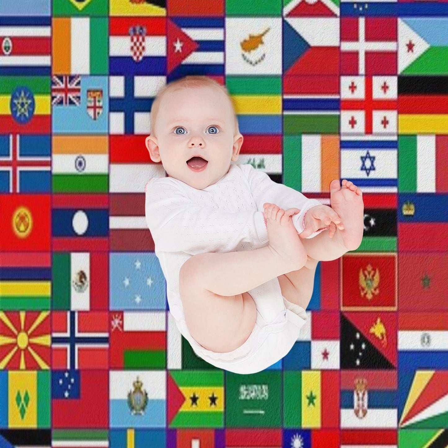 World Flags Durable Throw Blanket