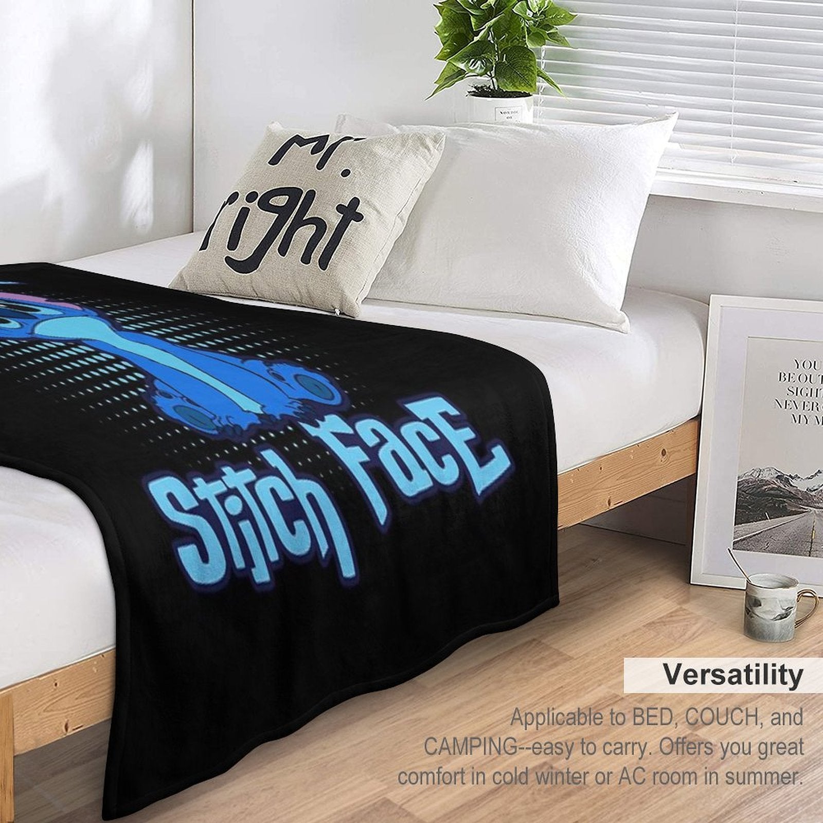 Resting Stitch Face Eco-conscious Throw Blanket