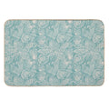 Summer Seashell - Blue Vintage Holiday Season - Relax  Repositionable Bath Mat