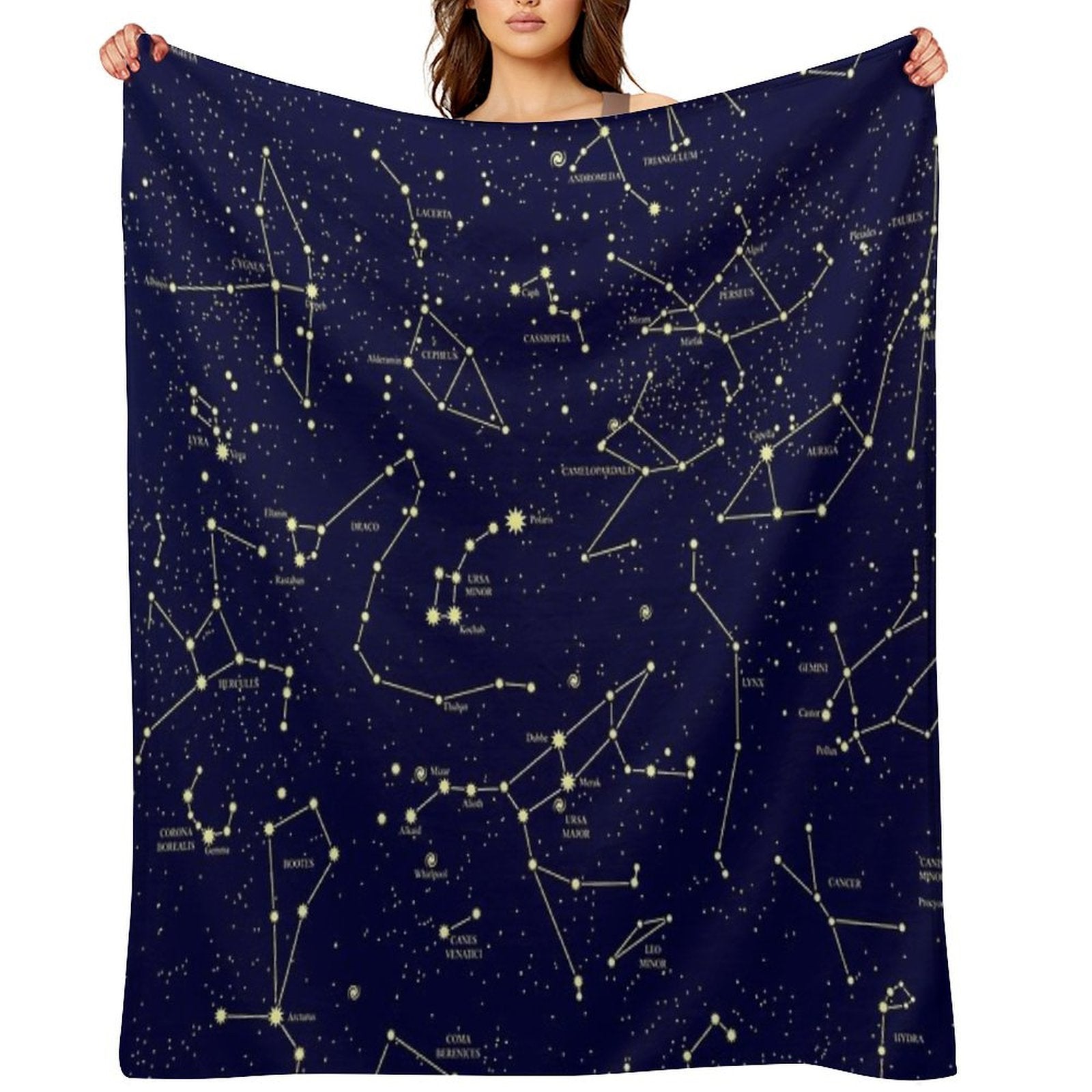 Constellation Astronomy Star Map Night Sky Velvety-soft Throw Blanket