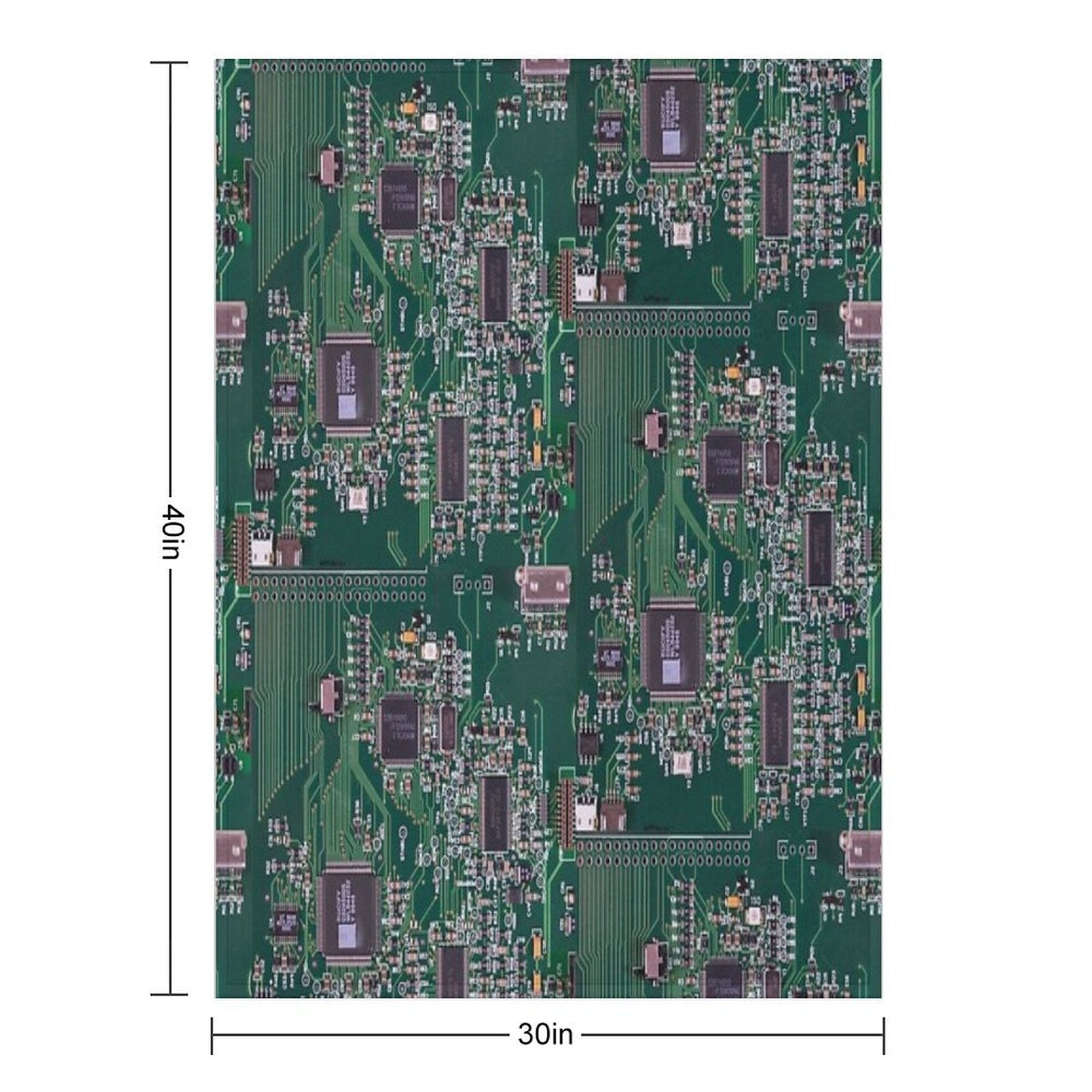 Circuit Board Gift-ready Throw Blanket