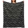 D20 Dice Set Pattern (White) Multi-functional Throw Blanket