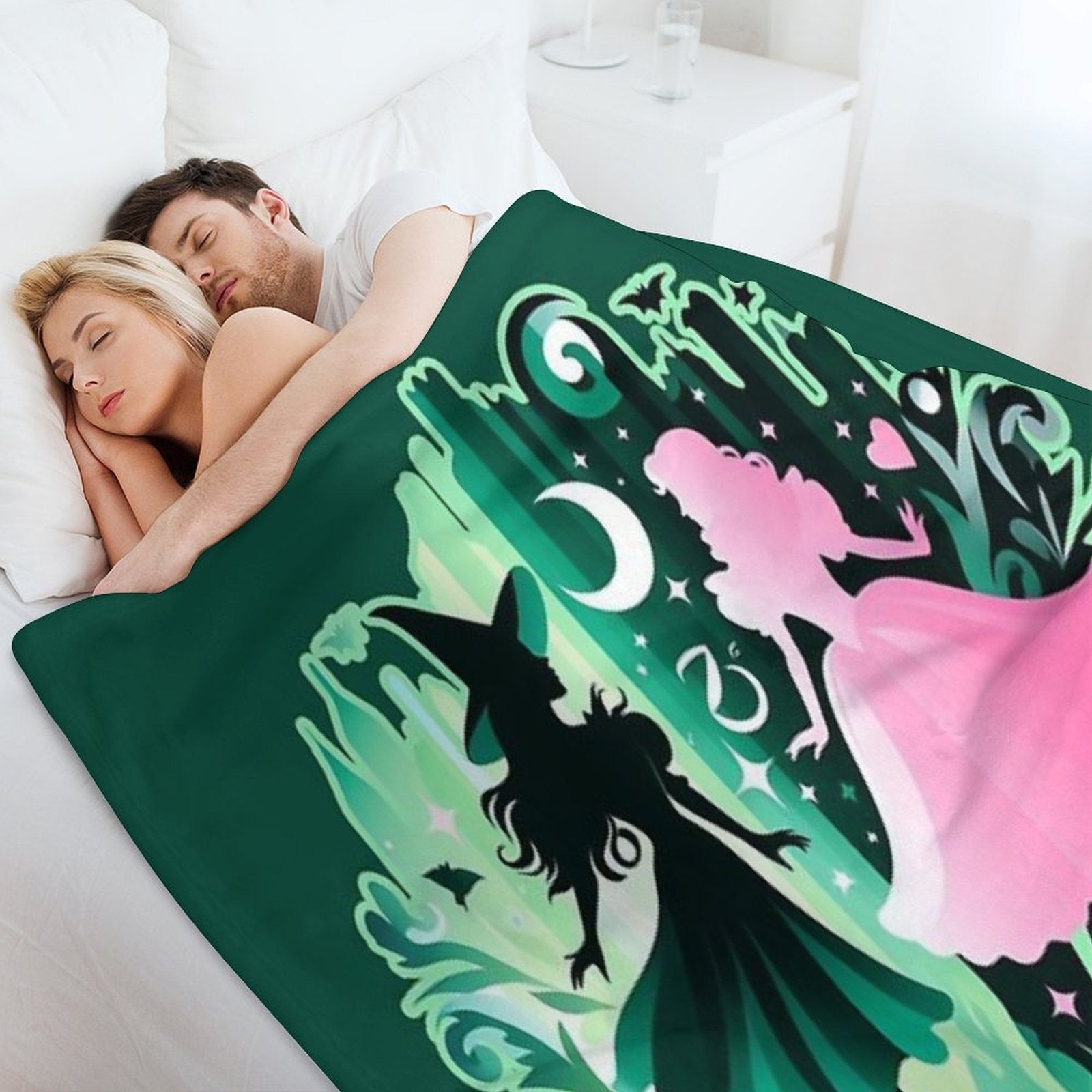 Elphaba & Glinda Wicked The Musical Quick-dry Throw Blanket