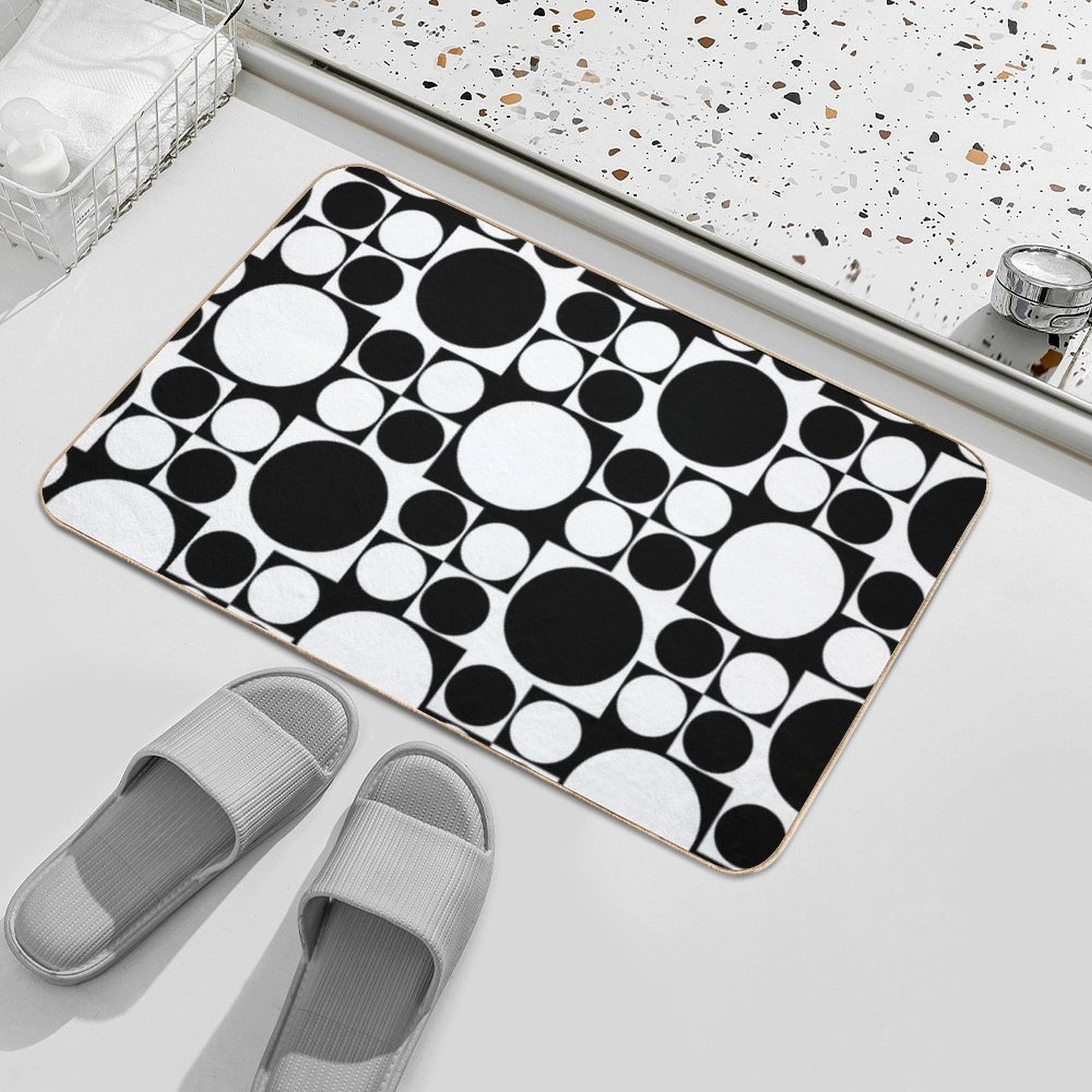 Mod Op Art Dress  Anti-Trip Bath Mat