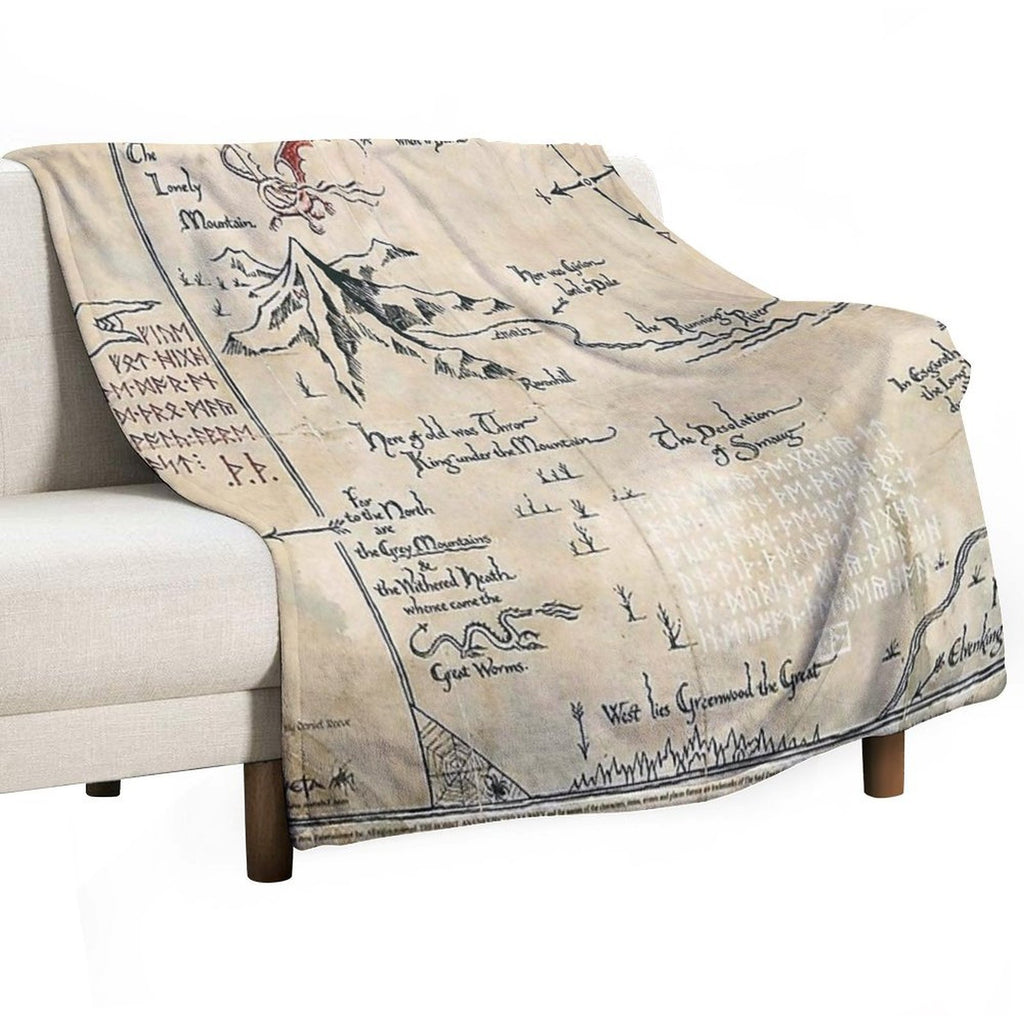 The Map of Live Multi-functional Throw Blanket