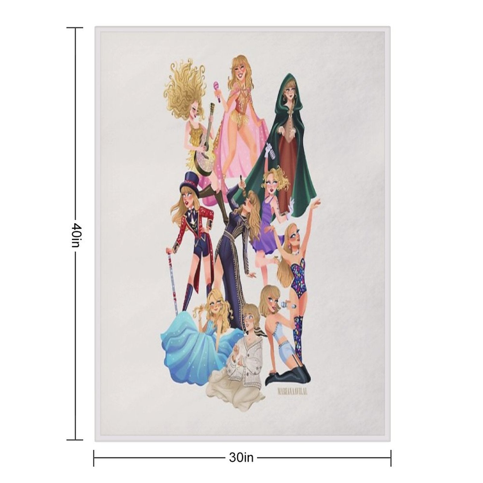 ALL ERAS Wrinkle-free Throw Blanket