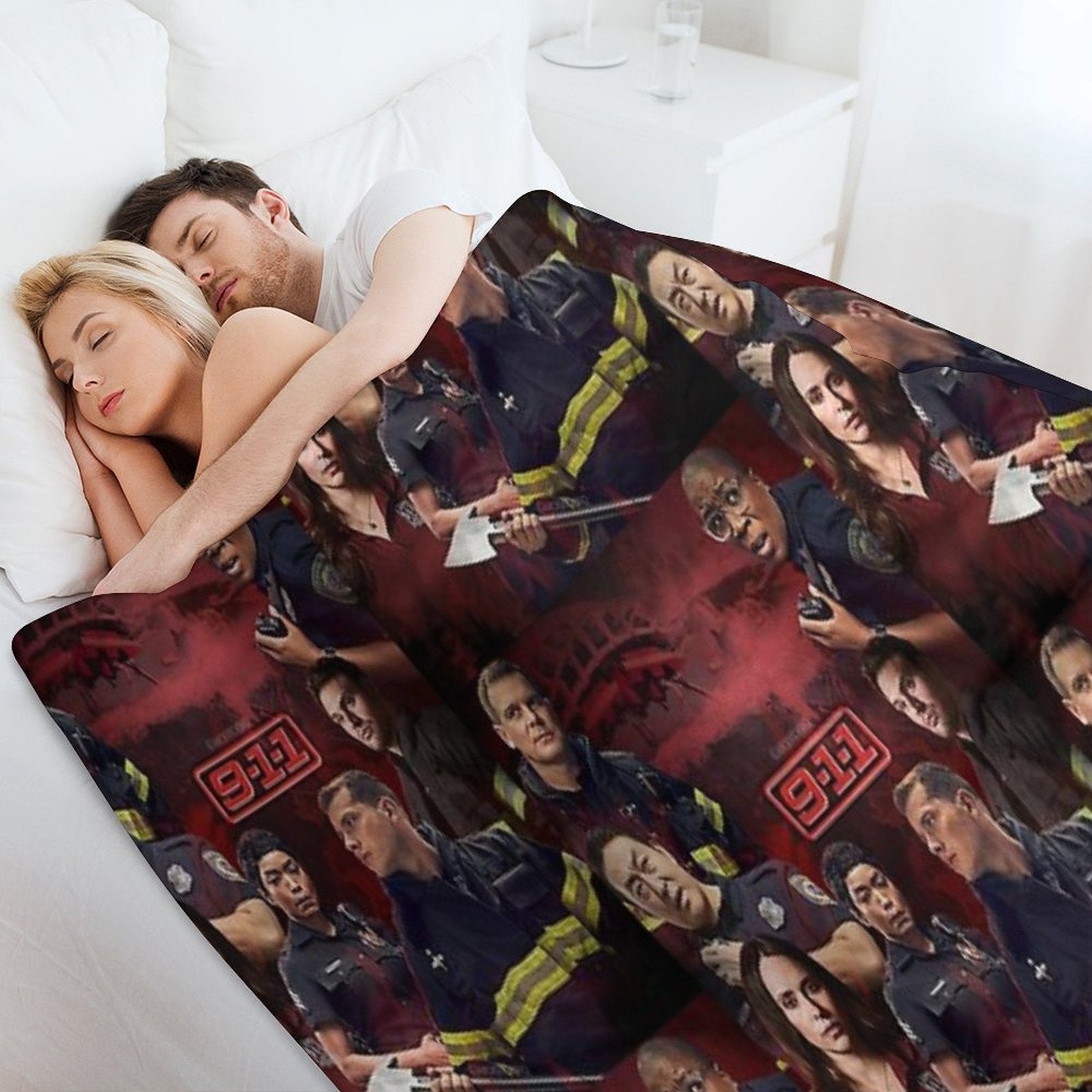 9-1-1 - Red Glare Shrink-resistant Throw Blanket
