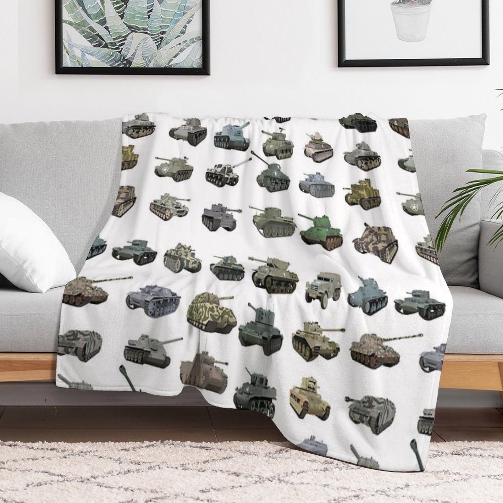 Various WW2 Tanks Gift-ready Throw Blanket