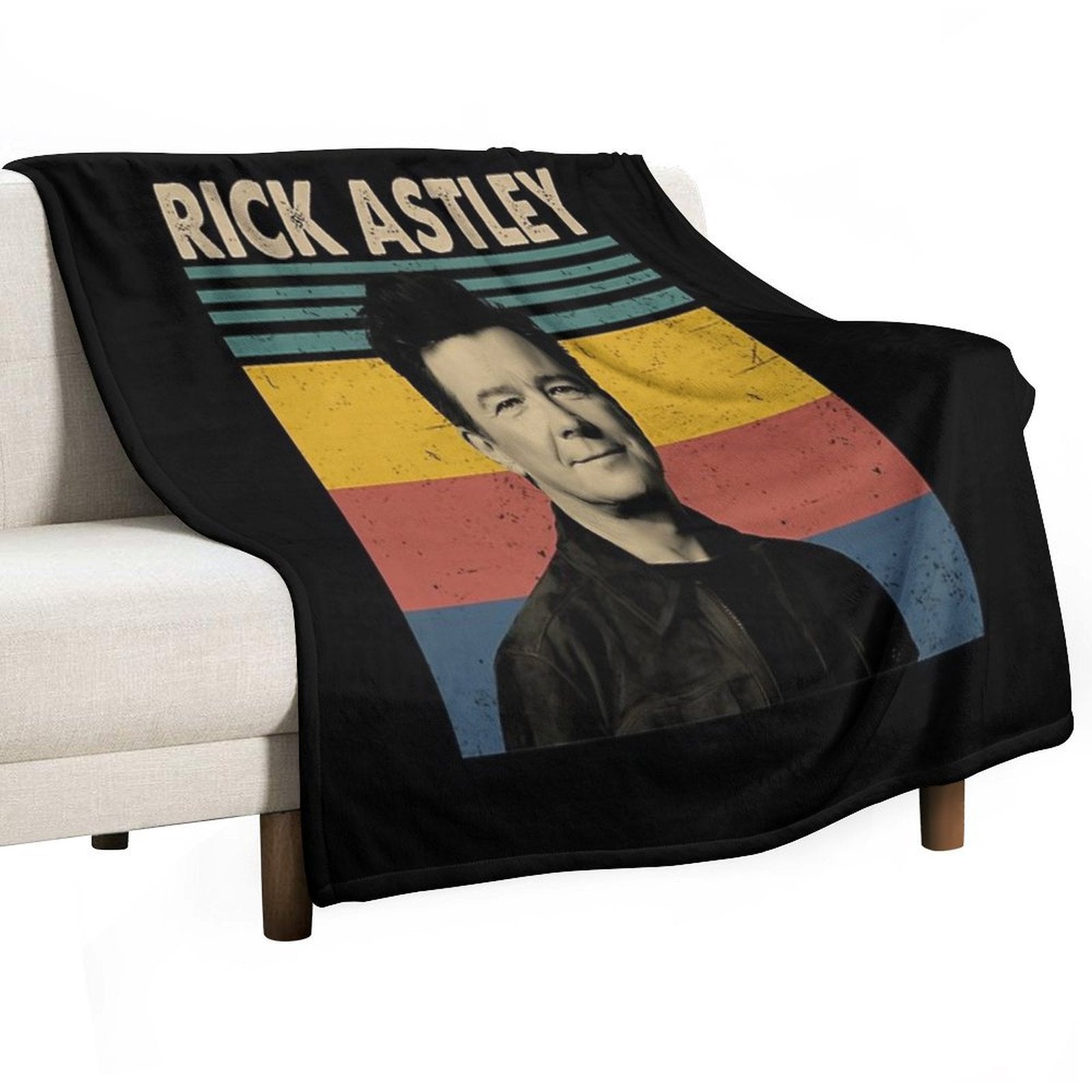 Rick Astley Music Retro Vintage Plush Throw Blanket