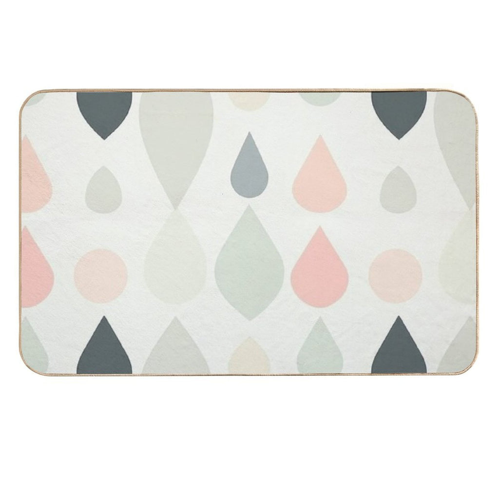 Minimalist Pastel Geometric Art  Stain-Proof Bath Mat
