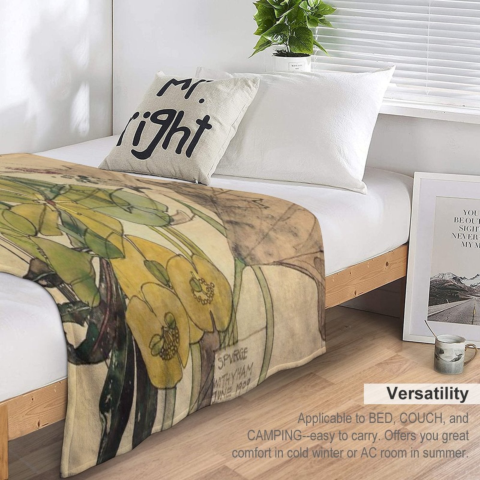 Spurge With Yham-Charles Rennie Mackintosh Versatility Throw Blanket