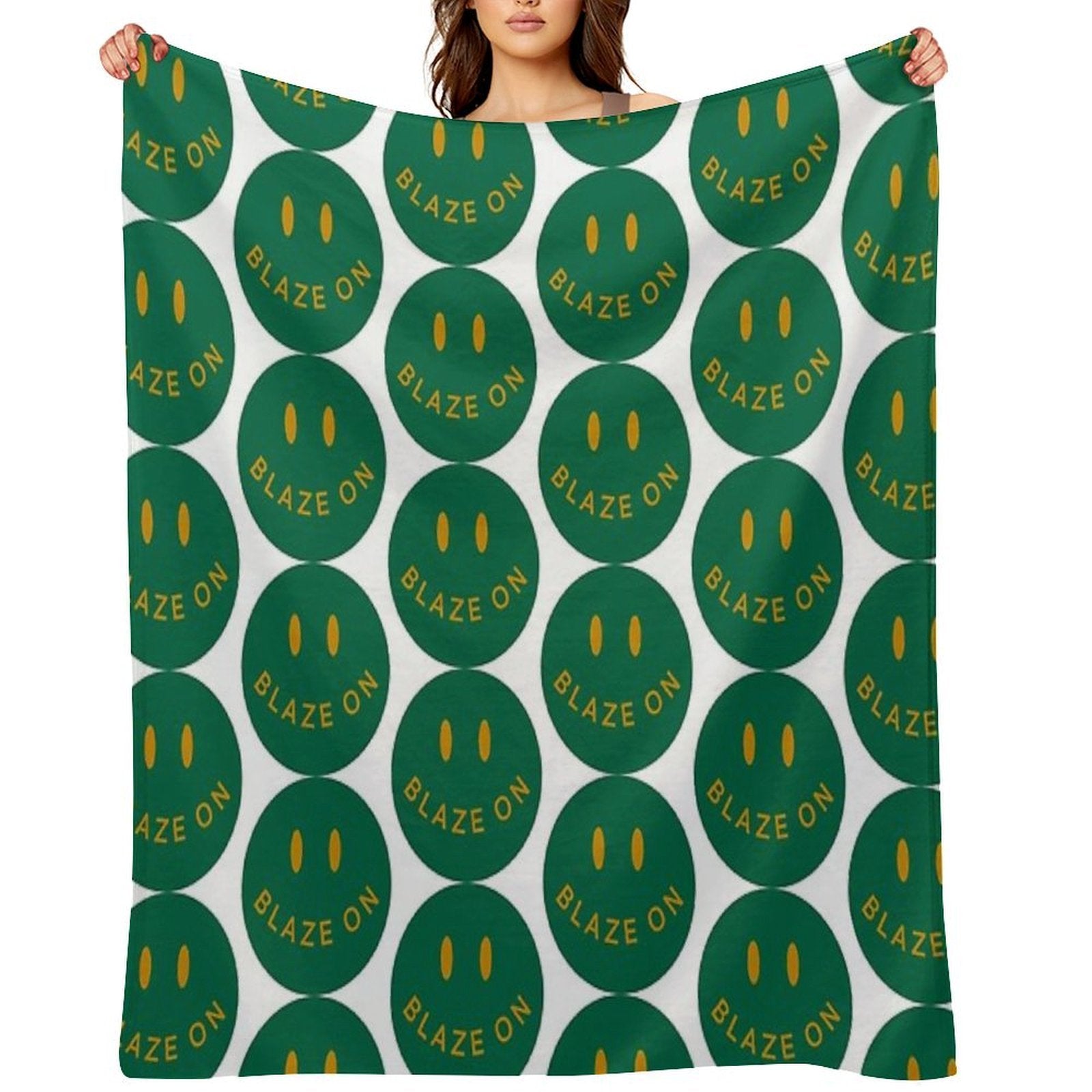UAB Smiley Travel-friendly Throw Blanket