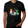 Minecraft Winter Creeper Snowball Fight Scene  Eco-friendly Material T-Shirt