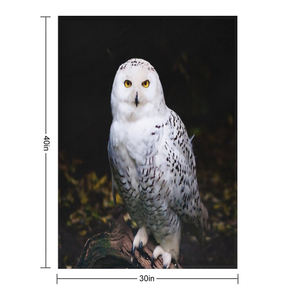 Majestic Winter Snowy Owl Durable Throw Blanket