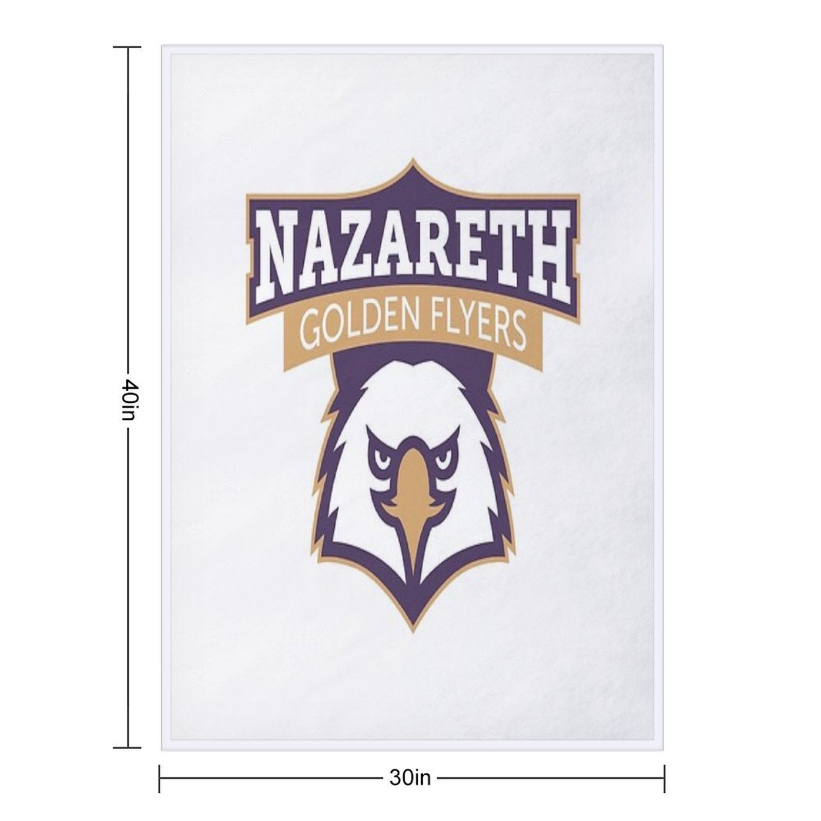 Nazareth College Golden Flyers Eco-conscious Throw Blanket