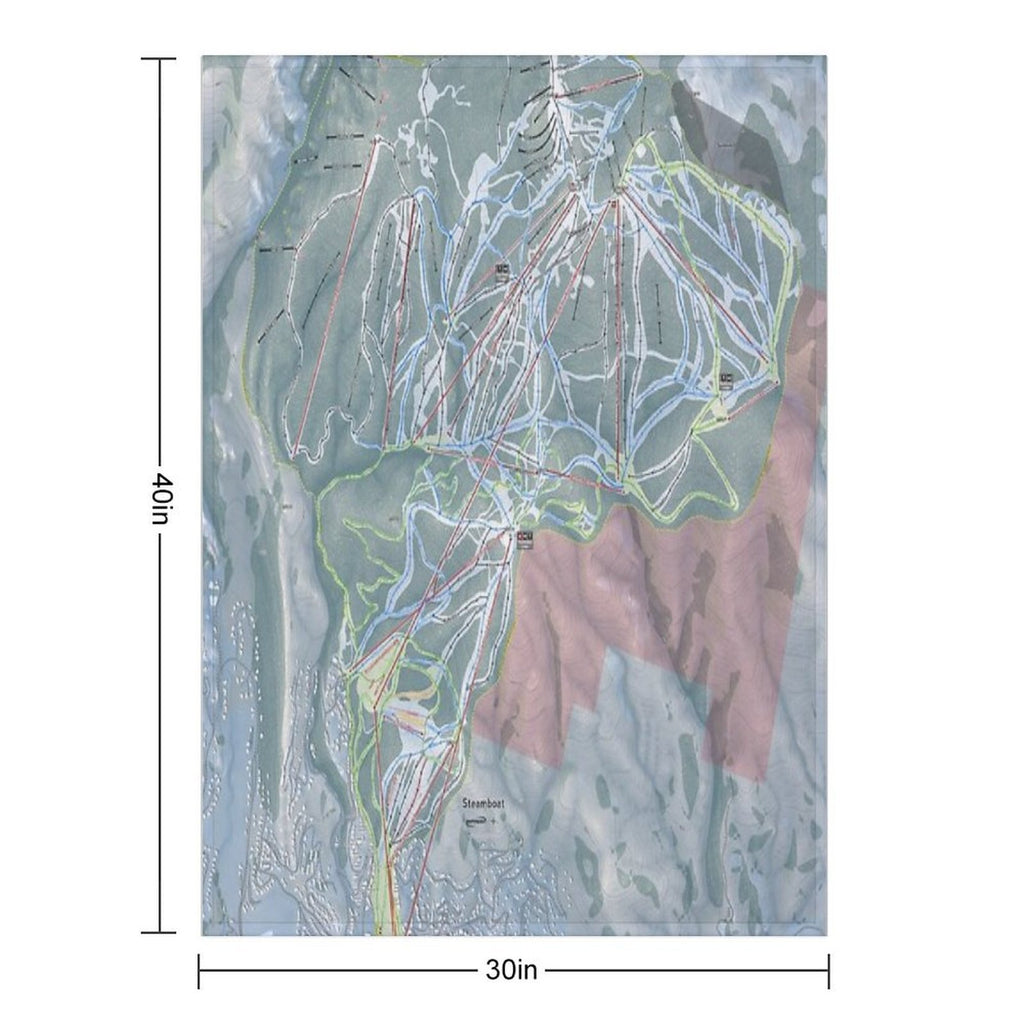 Steamboat Resort Trail Map Easy Care Throw Blanket