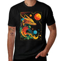 Dragon Planets Abstract Painting Geometric Animal Art  Graphic-printed T-Shirt