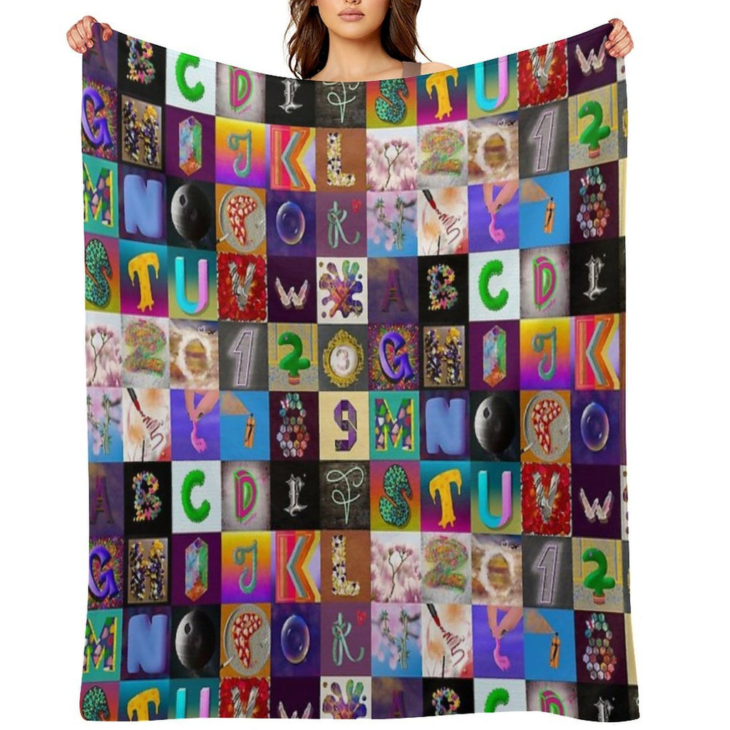 Alphabet 2023 Anti-pilling Throw Blanket