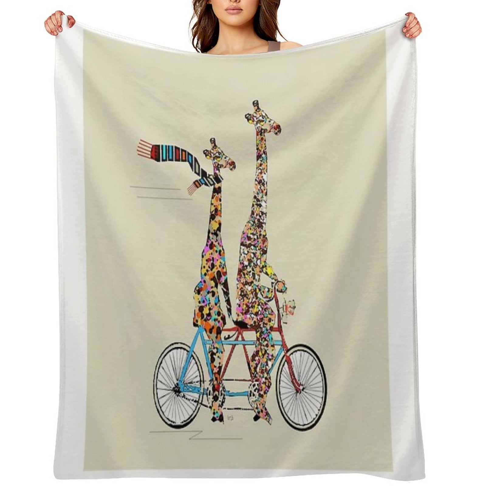 Giraffes Days Lets Tandem Plush Throw Blanket