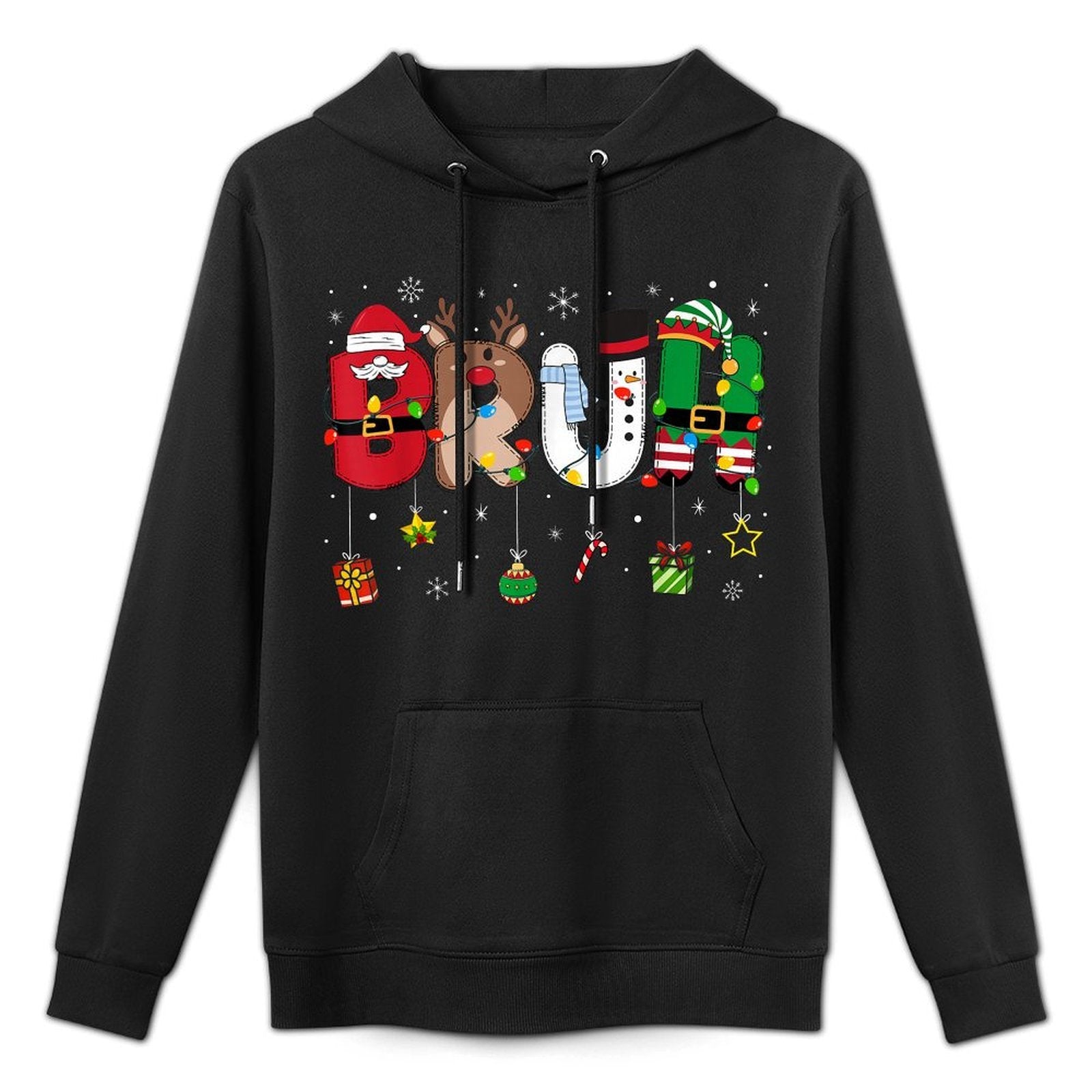 Bruh Christmas Kidsns Boys Funny Christmas Humor Meme Moisture-Wicking Hoodie