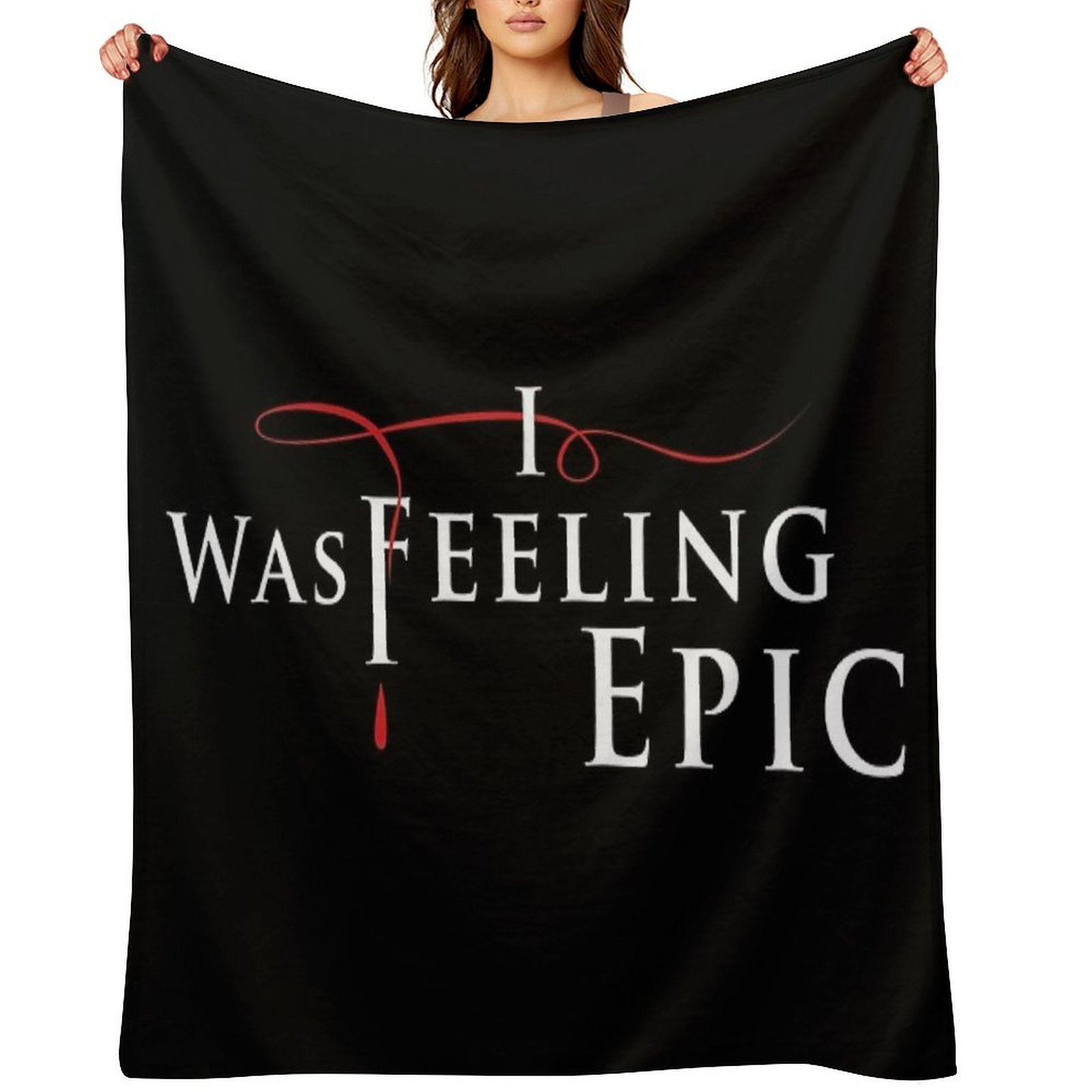 I Was Feeling Epic in TVD Logo Style Lightweight Throw Blanket