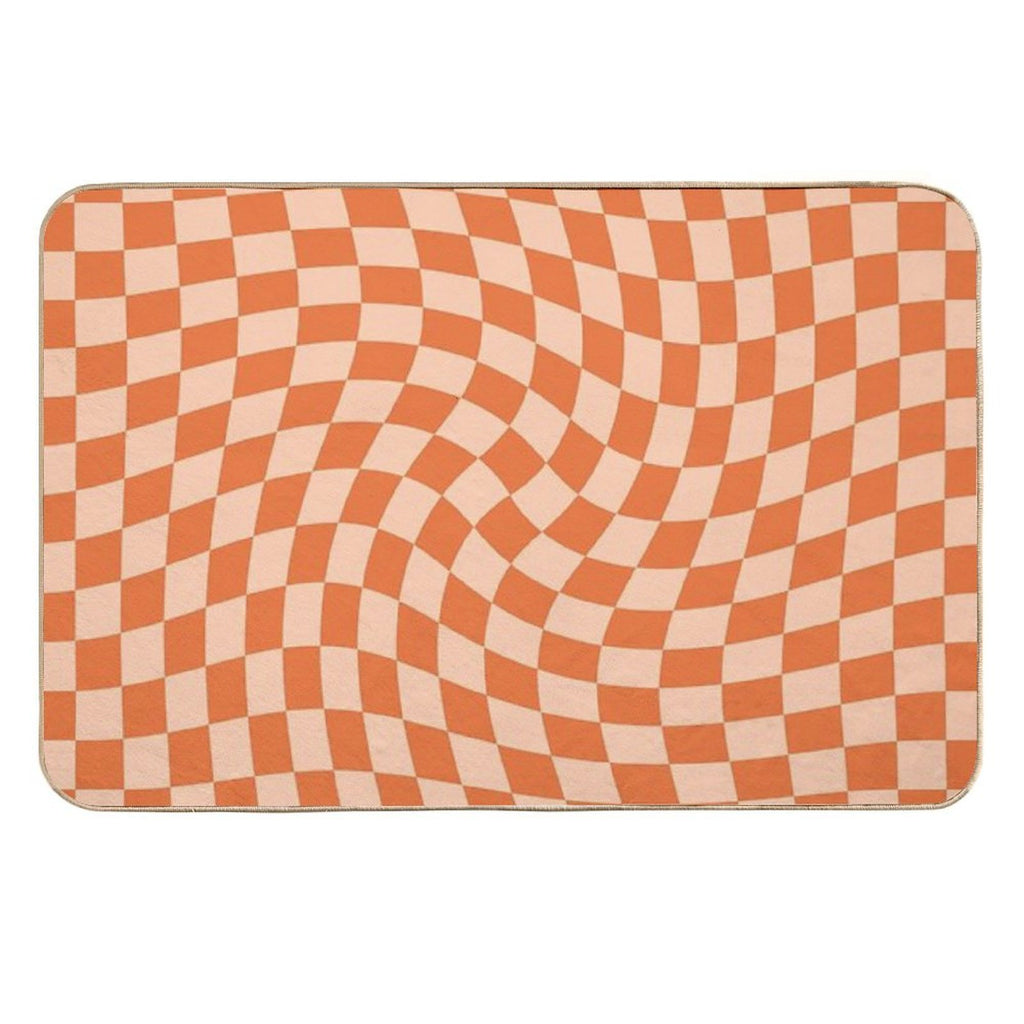 Check IV - Orange Twist  Pet-Safe Bath Mat