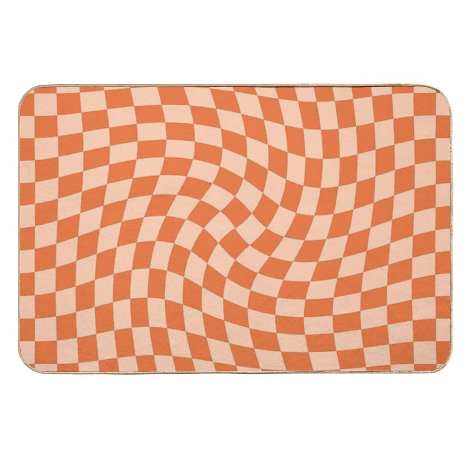 Check IV - Orange Twist  Pet-Safe Bath Mat