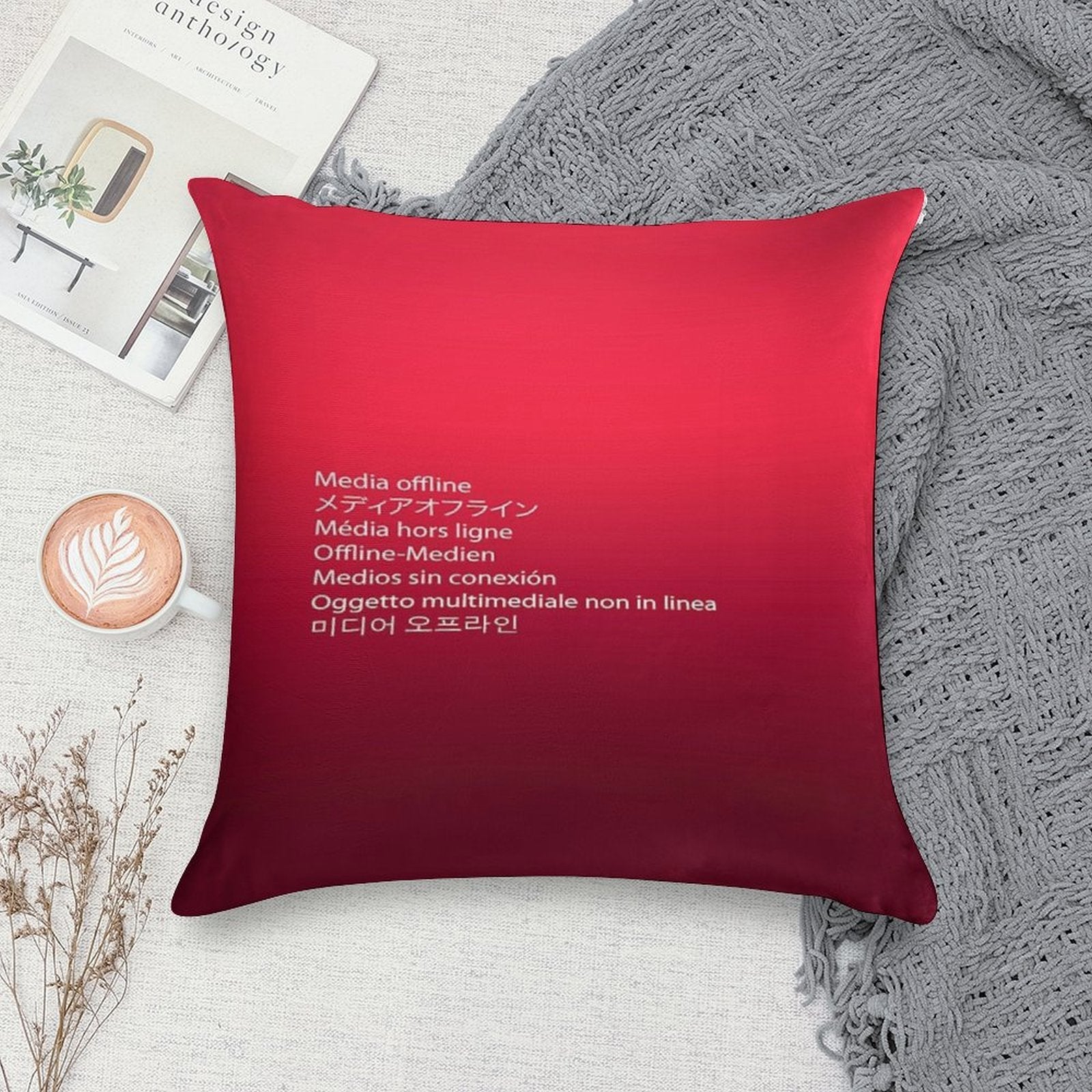 Media Offline Adobe Premiere Pro Soft Shrink-Resistant Throw Pillow