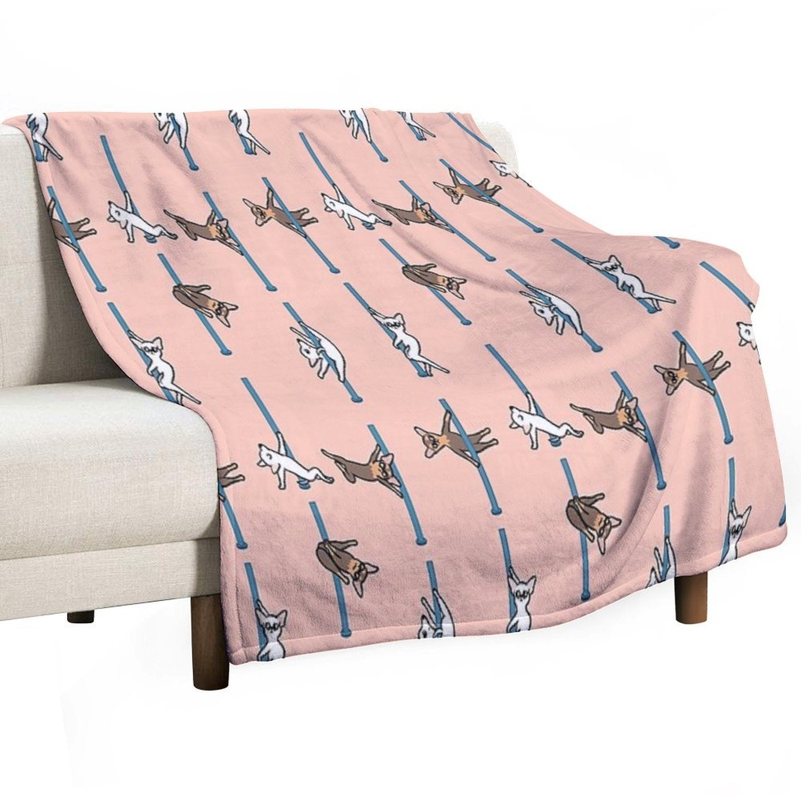 Chihuahua Pole Dancing Club Eco-conscious Throw Blanket