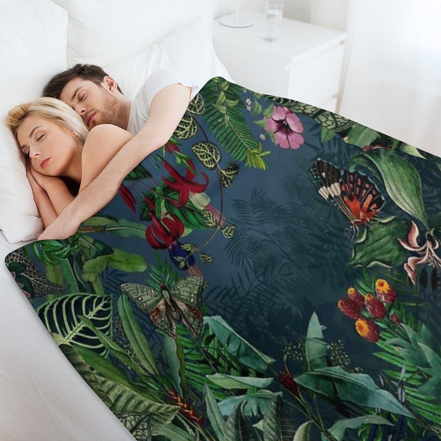 Midnight Rainforest I Anti-pilling Throw Blanket