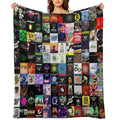Music Collage Electronic Easy Care Throw Blanket